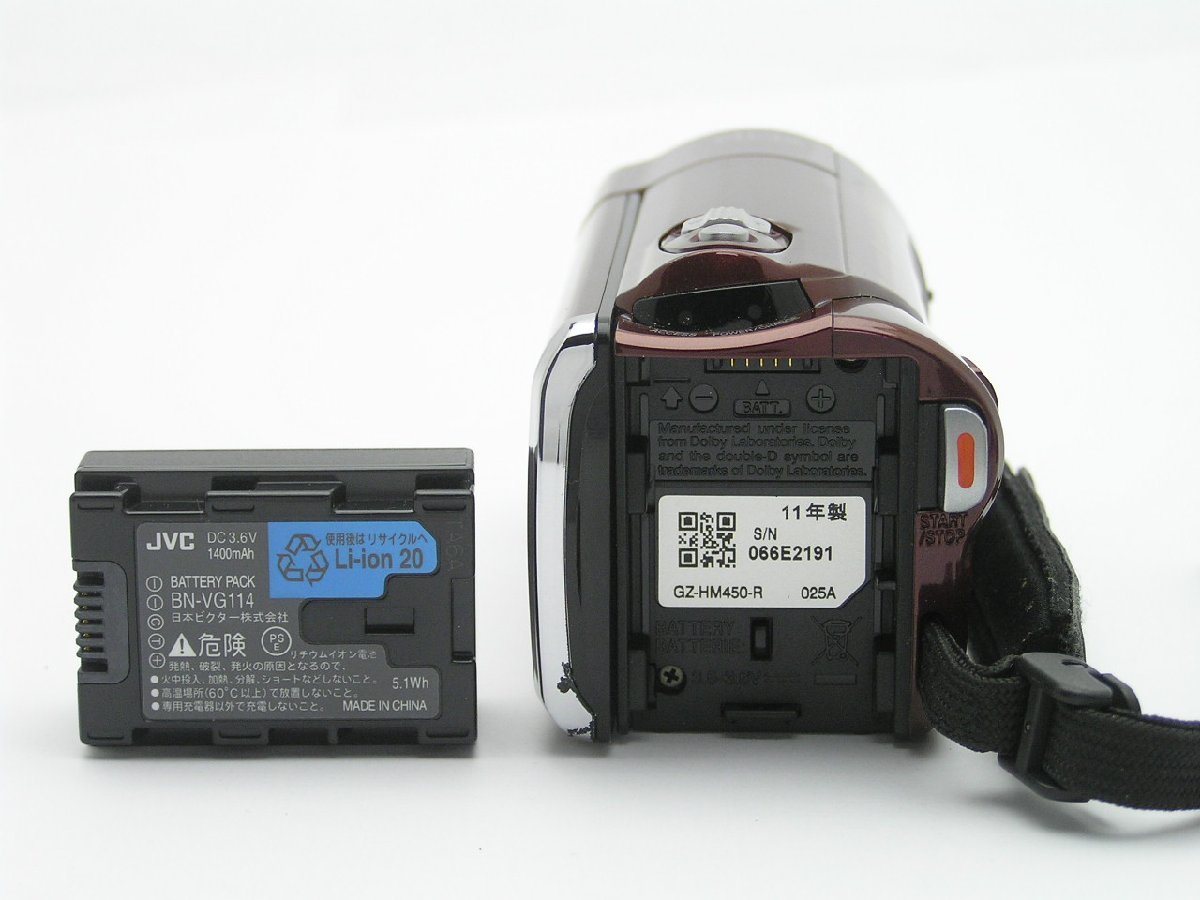 ★ハローカメラ★9462 JVC VIDEO CAMERA GZ-HM450-R 【 付属品あり】動作品 現状 ビデオカメラ 1円スタート 即決有り_画像6