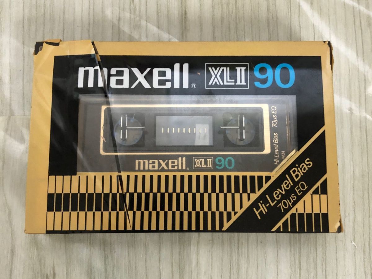 3-▲未開封 カセットテープ マクセル maxell XLII 90 XL2 HIGH ハイポジ 包装破れあり Hi-Level Bias 70μs EQの画像2