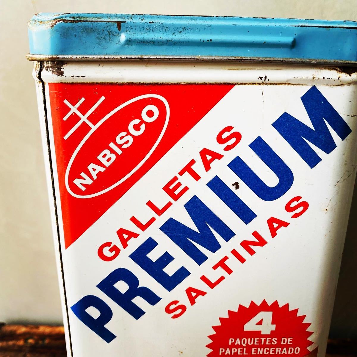 【1969 USA vintage】NABISCO PREMIUM SALTINAS TIN CAN_画像7