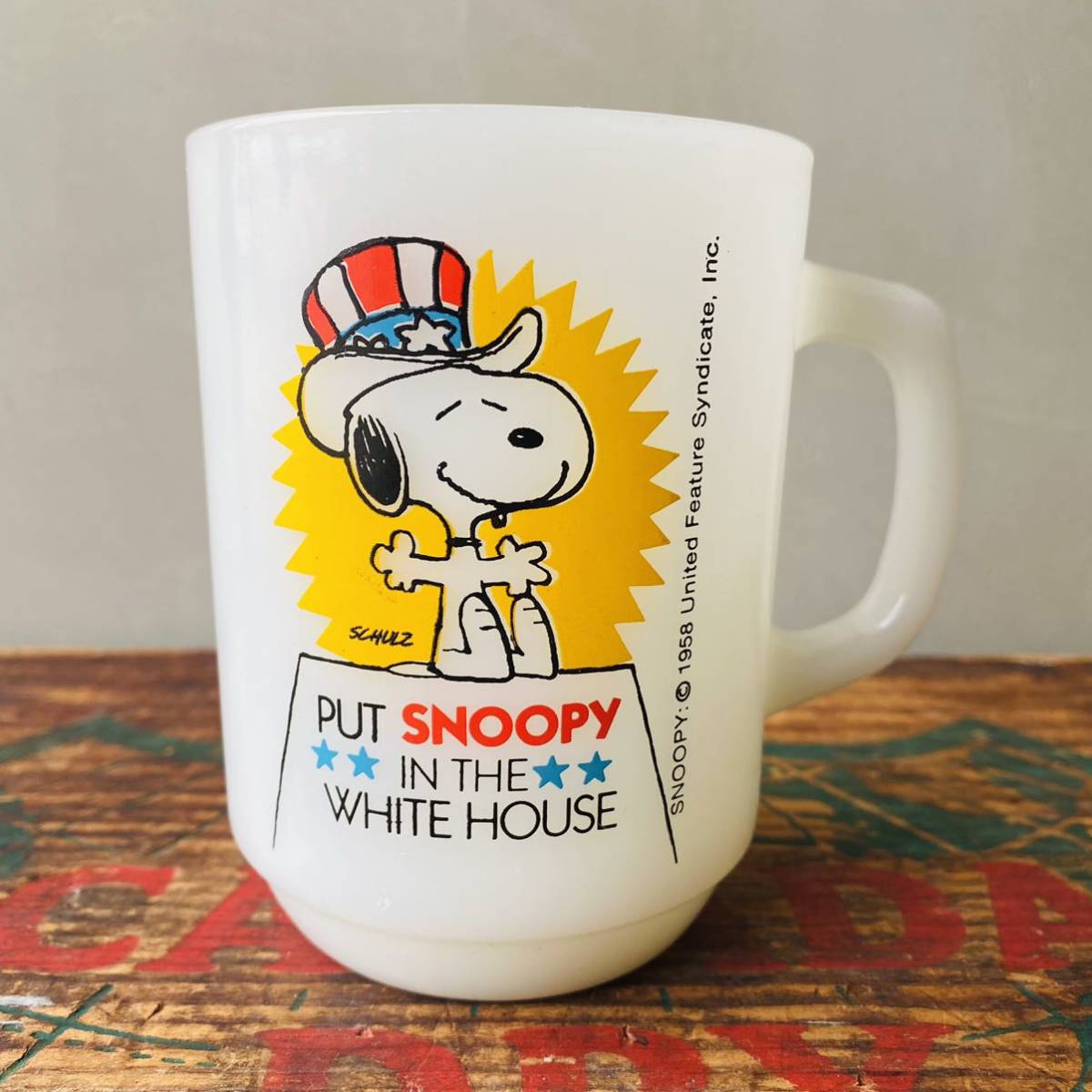【1980s USA vintage】Fire-King SNOOPY No.3_画像1