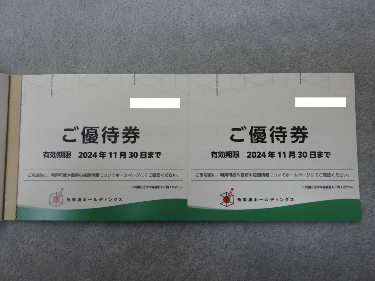 ☆ 極楽湯ホールディングス 株主優待券 10枚セット　有効期限2024年11月30日まで_画像1