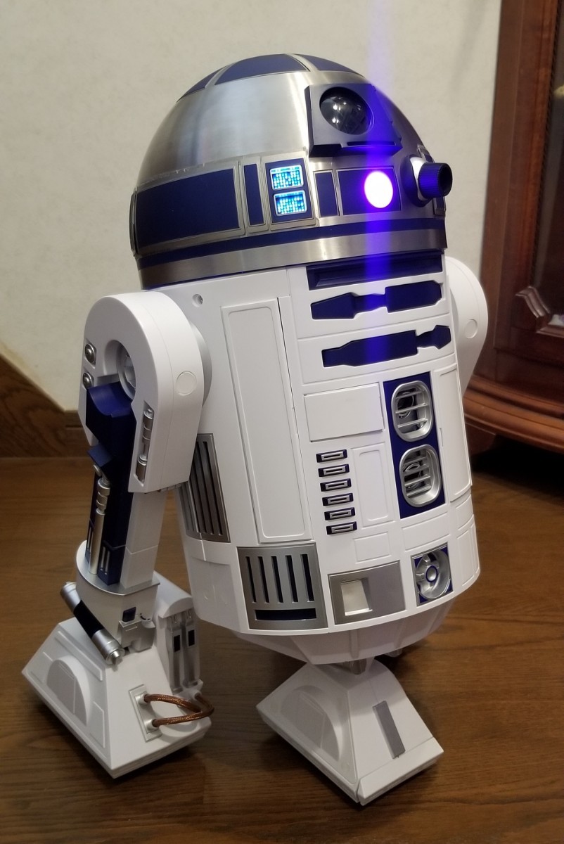 1/2サイズ 基本動作OK STARWARS スターウォーズ R2-D2 ディアゴスティーニ ドロイド 充電アダプター付 ライトセーバー付 デアゴスティーニの画像2