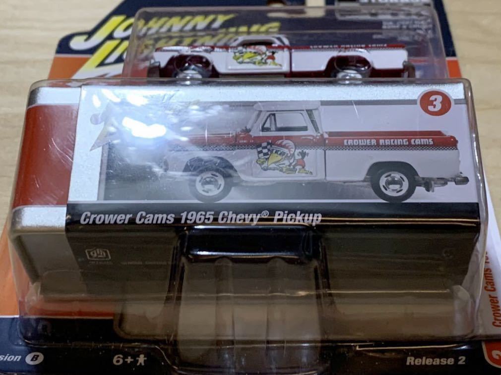 [ new goods : unopened ] Johnny Lightning Claw wa-* cam 1965 year Chevy pick up / Crower Cams Chevy Pickup [ white & red ]