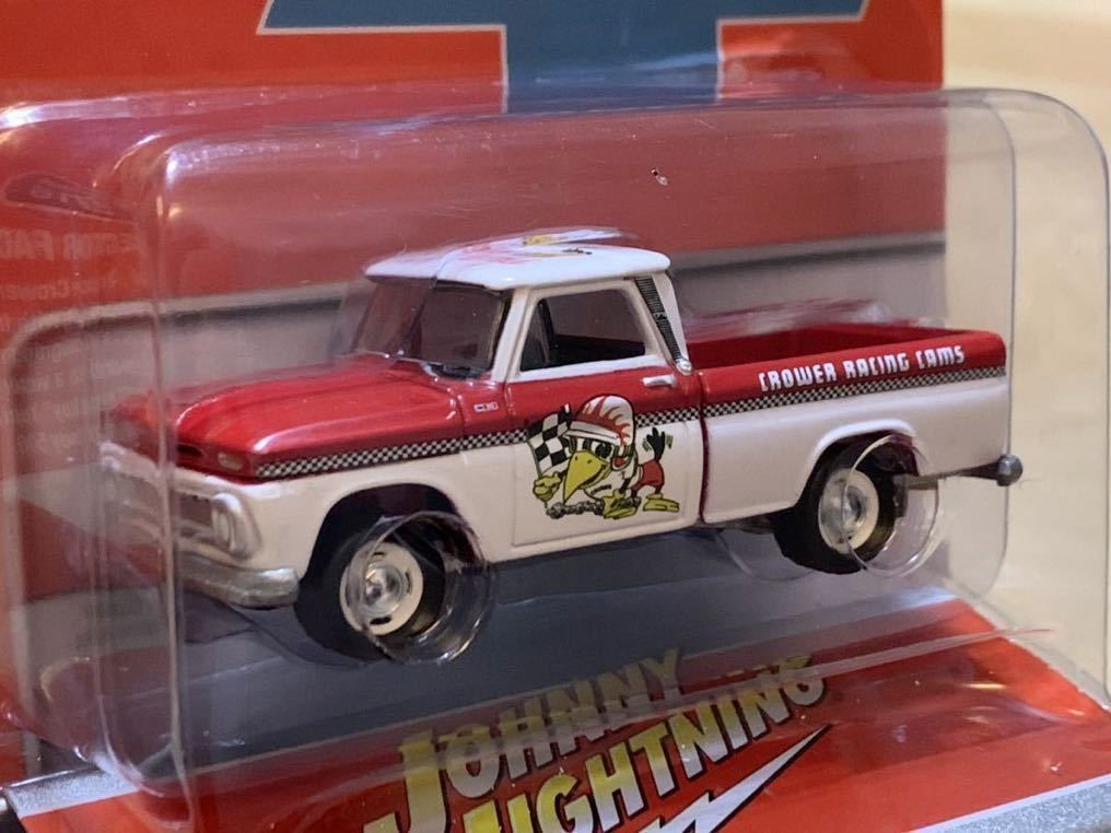 [ new goods : unopened ] Johnny Lightning Claw wa-* cam 1965 year Chevy pick up / Crower Cams Chevy Pickup [ white & red ]