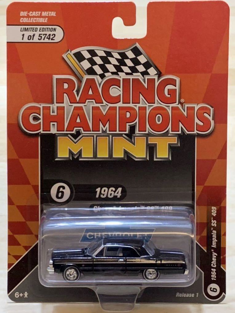 【新品：未開封】レーシングチャンピオン 1/64 1964年 シェビー インパラ SS 409 / Chevy Impala SS 409 [ブラック]_画像1