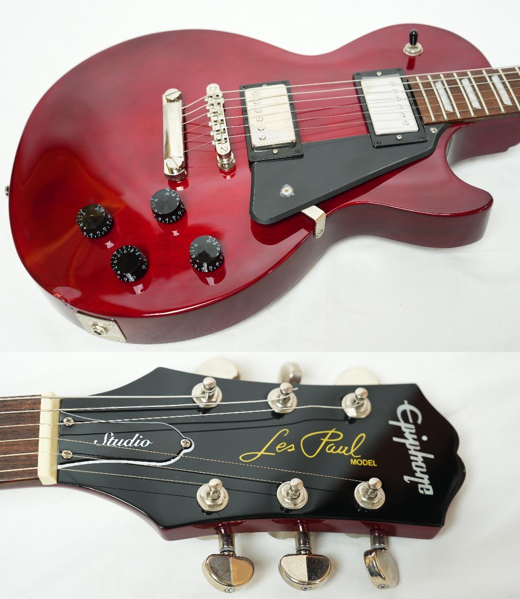 ★Epiphone Inspired By Gibson★Les Paul Studio (Wine Red) 2022年製 状態良好 現行モデル カラマズーヘッドストック★_画像3