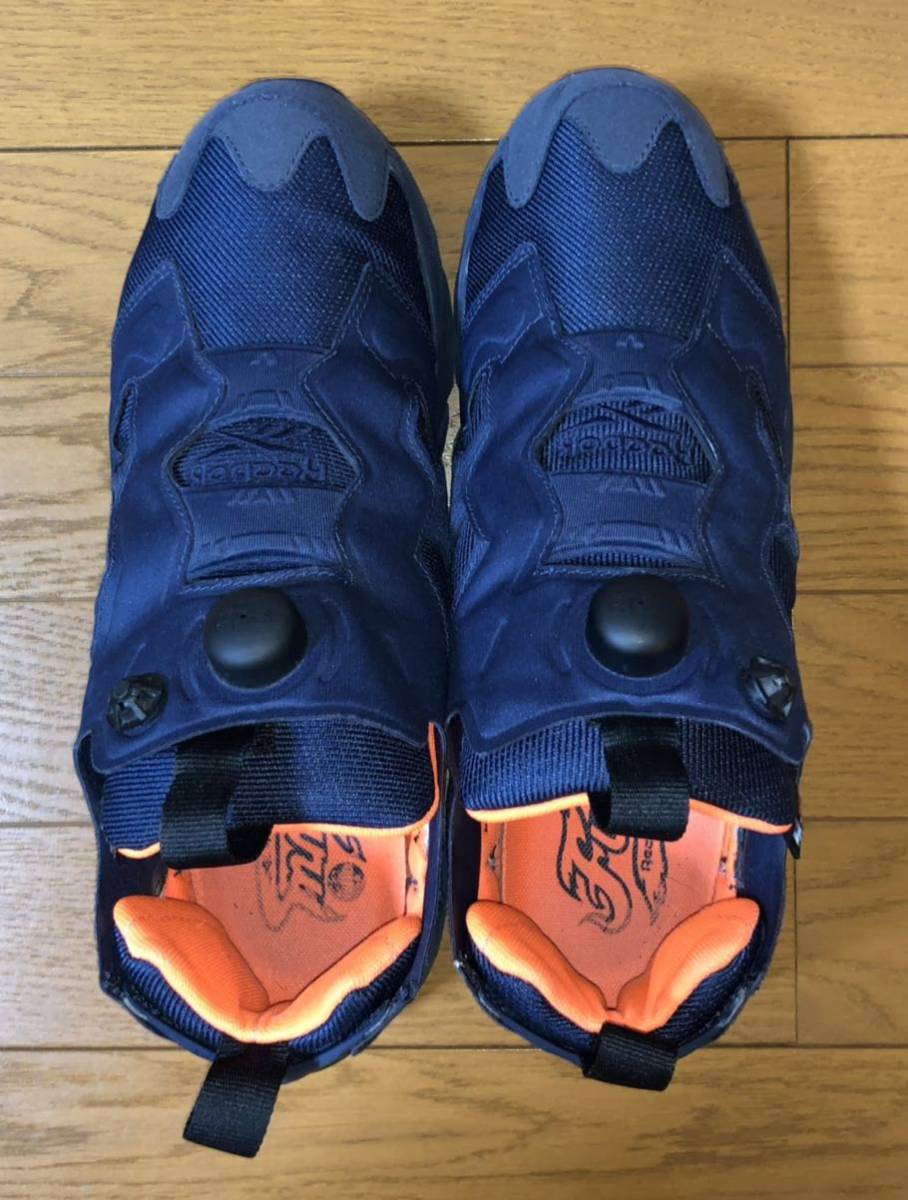 REEBOK PUMP FURY TECH V63499 US10 28cm リーボック インスタ ポンプフューリー テック ネイビー オレンジ 紺 シンサレート INSTAPUMP og_画像5