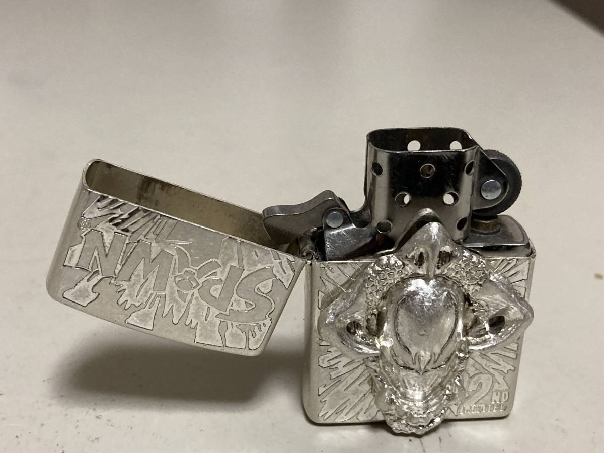  　Zippo ジッポ　③　SPAWN スポーン 2ND LIMITED　中古品　箱・キーフォルダーセット　_画像5