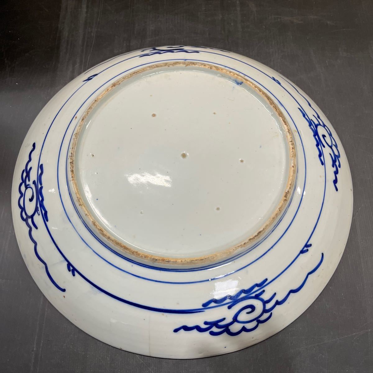 大皿 飾皿 飾り皿 絵皿 焼物 ざくろ インテリア 食器 お皿 中古品 傷あり