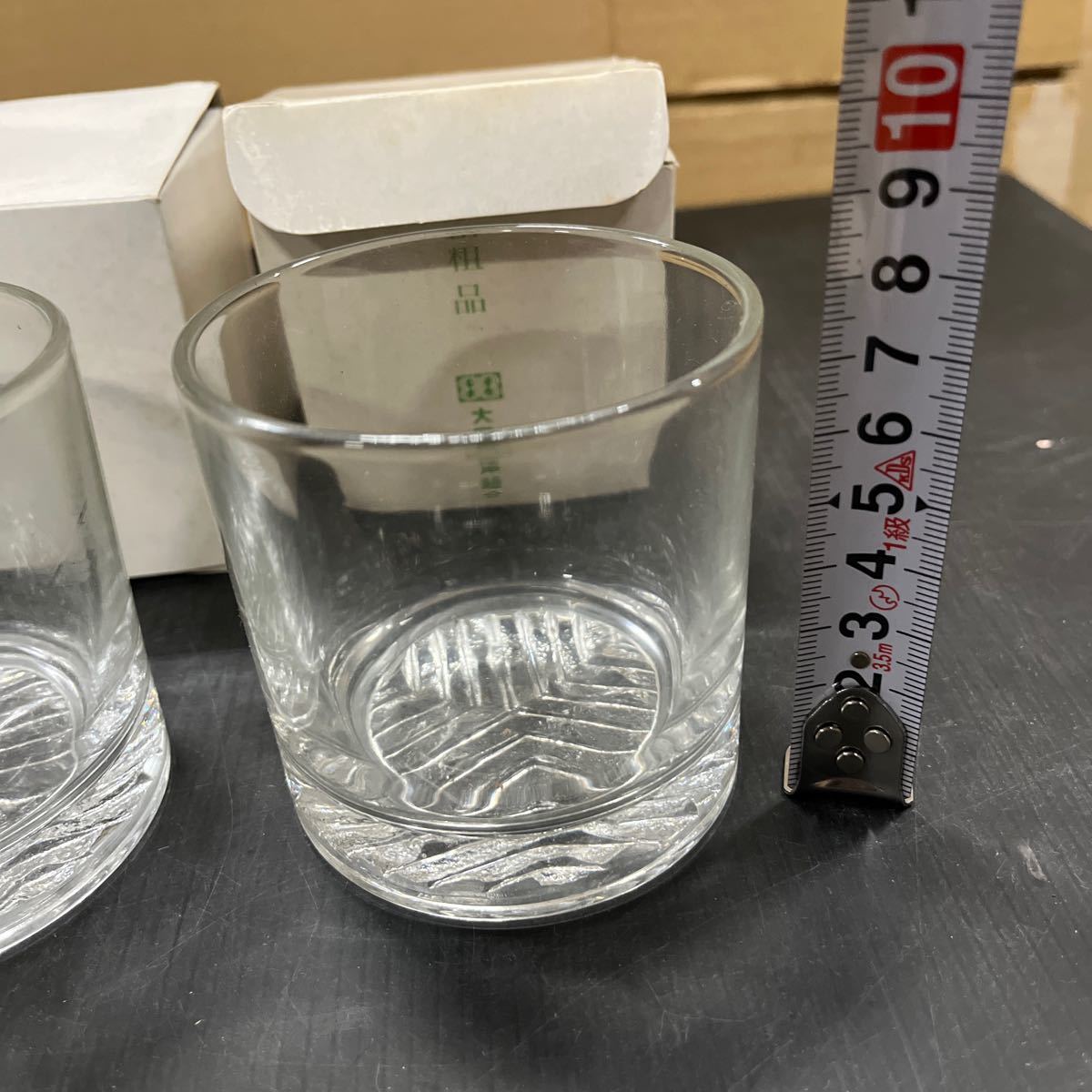 ロックグラス 食器 グラス コップ 硝子 3個 新品未使用 長期保管による汚れあり