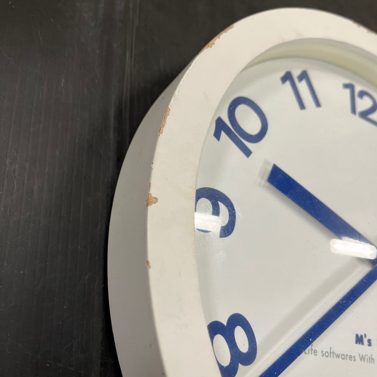 アナログ 壁掛け時計 時計 インテリア 秒針無し 中古品 傷 汚れあり 動作確認済み