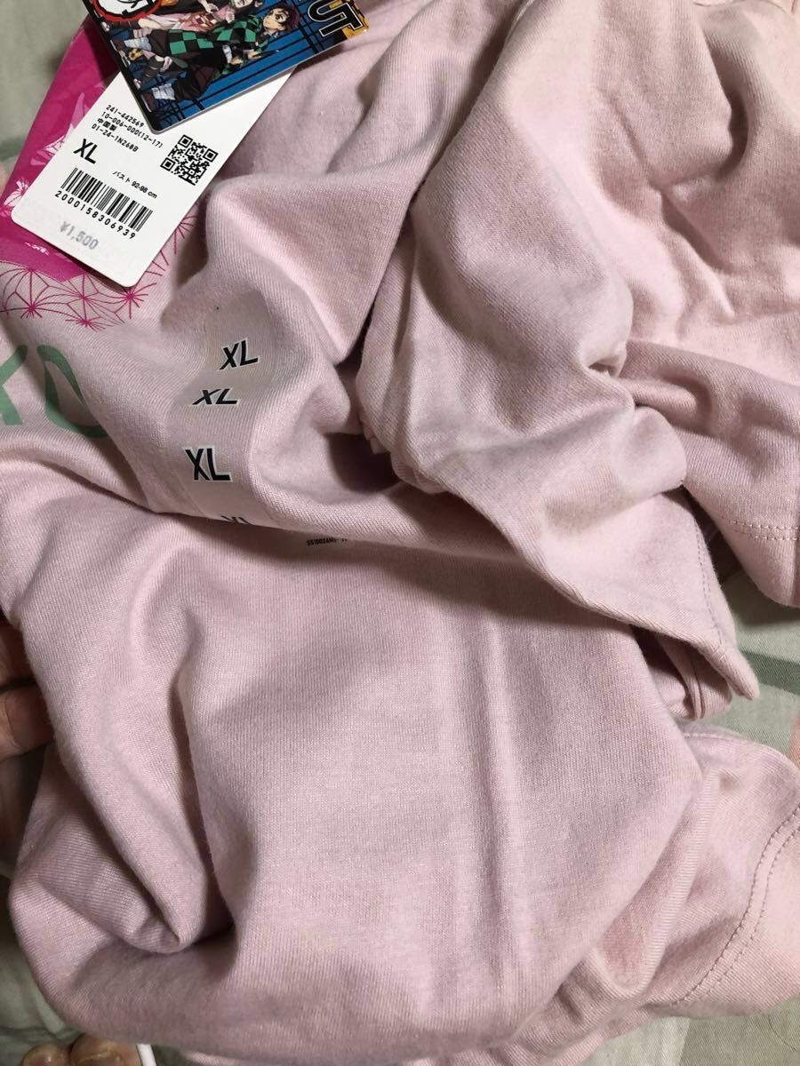 ユニクロ　鬼滅の刃 Tシャツ XL pink