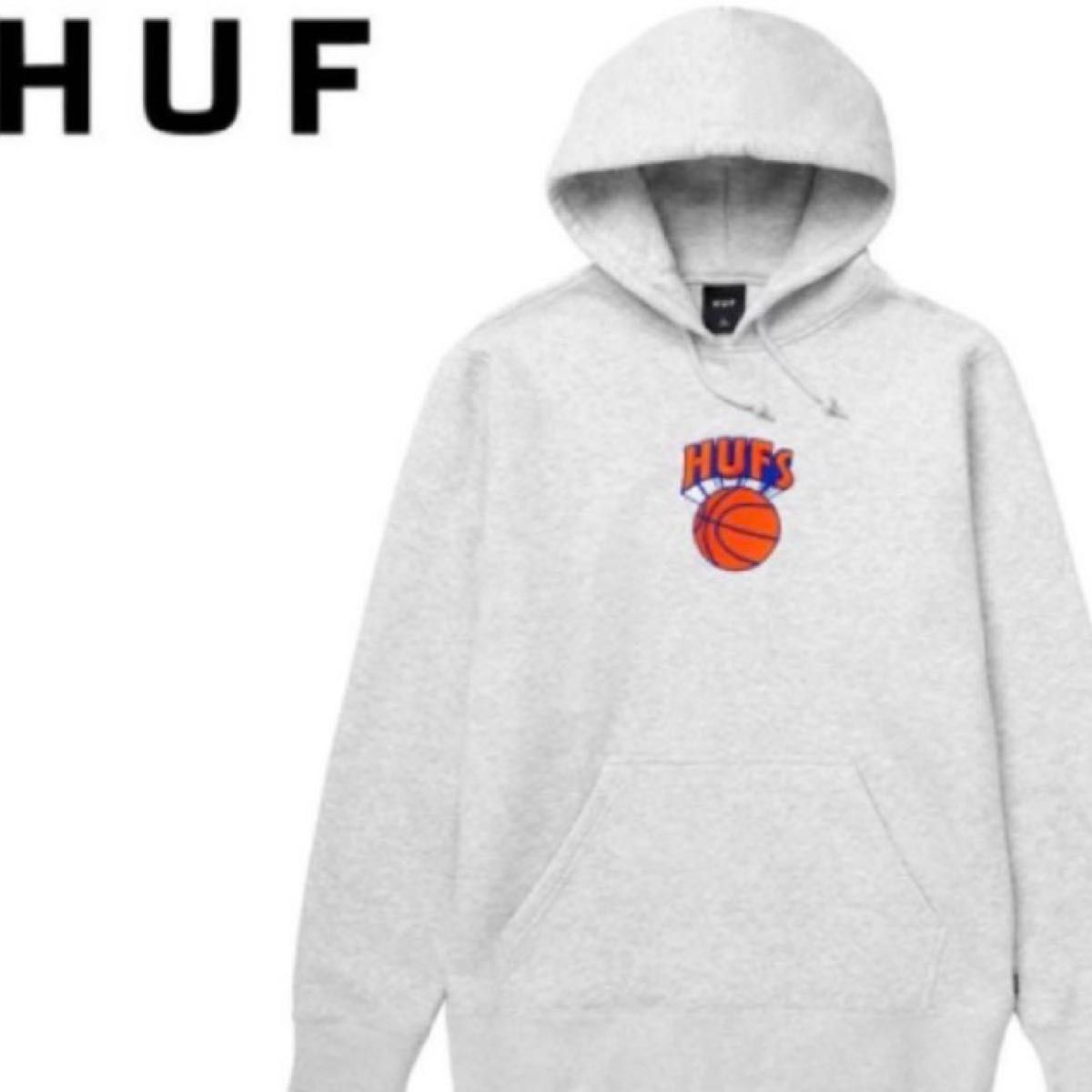 HUF ハフ ニューヨークニックス オマージュ プルオーバーパーカー グレー Lサイズ  Hooded スウェット