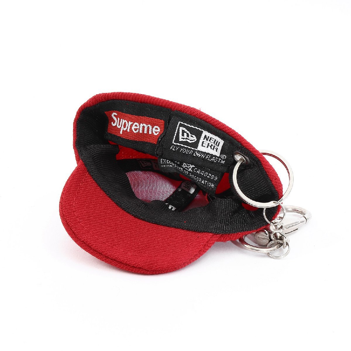 Supreme シュプリーム 14AW New Era Keychain ニューエラ ボックスロゴ ベースボールキャップ キーチェーン キーホルダー レッド コラボ_画像5