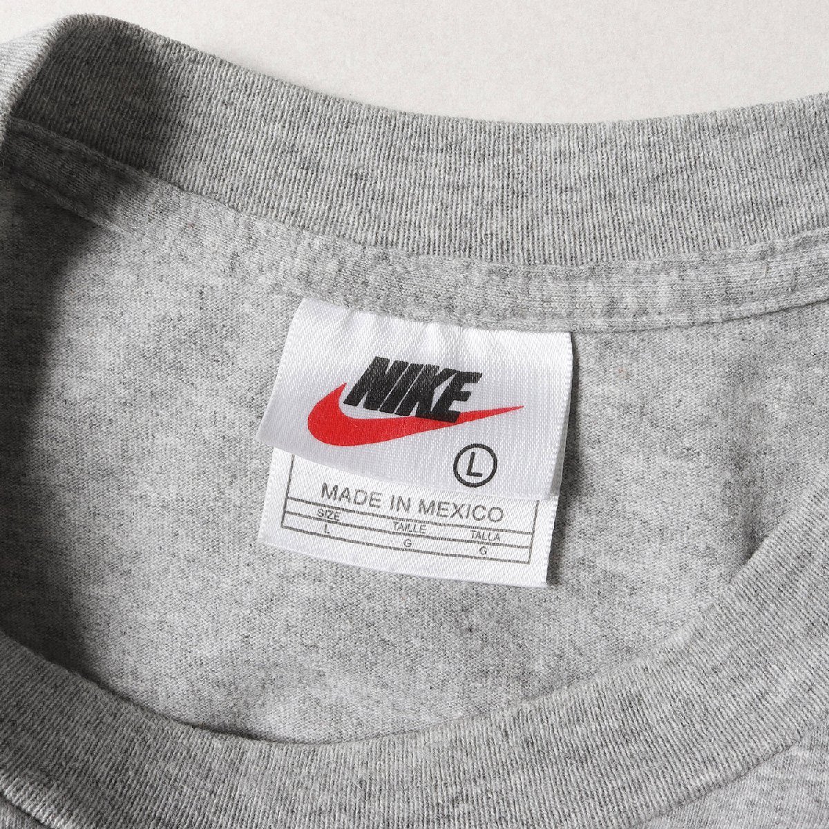 NIKE  Nike   футболка   размер  :L 90s AIR JORDAN 14 ... гриф   футболка с коротким руковом  1998 год  модель   ...  серый  90  год выпуска   винтажный    бу одежда 