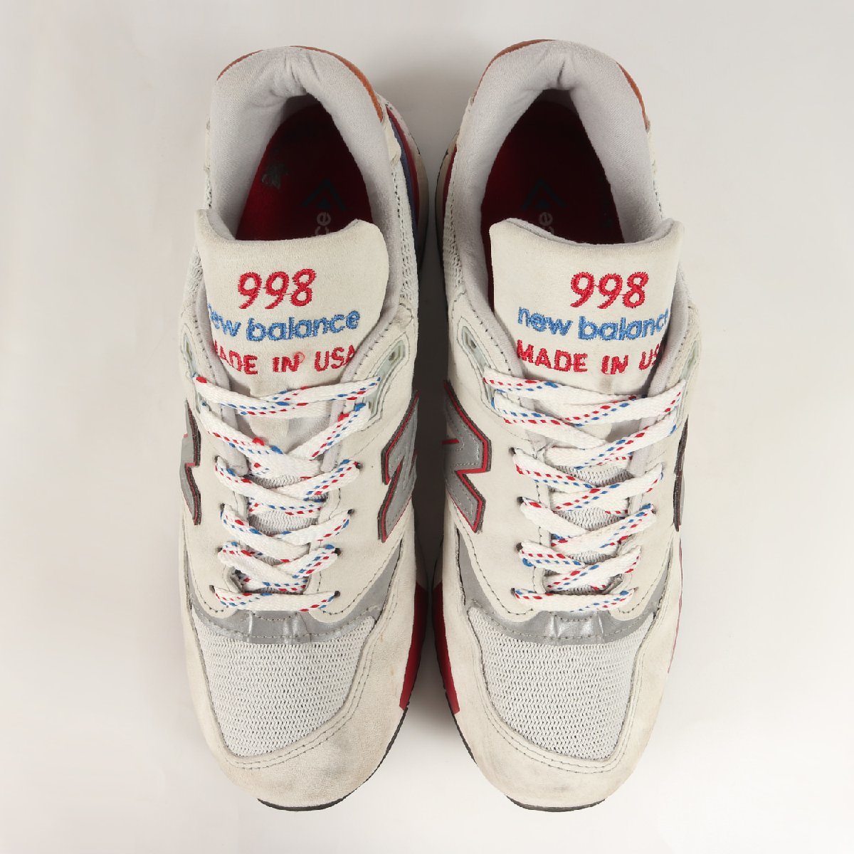 NEW BALANCE ニューバランス サイズ:26.0cm M998 BT MADE IN USA グレー ブルー US8 D アメリカ製 ローカット スニーカー シューズ 靴_画像4