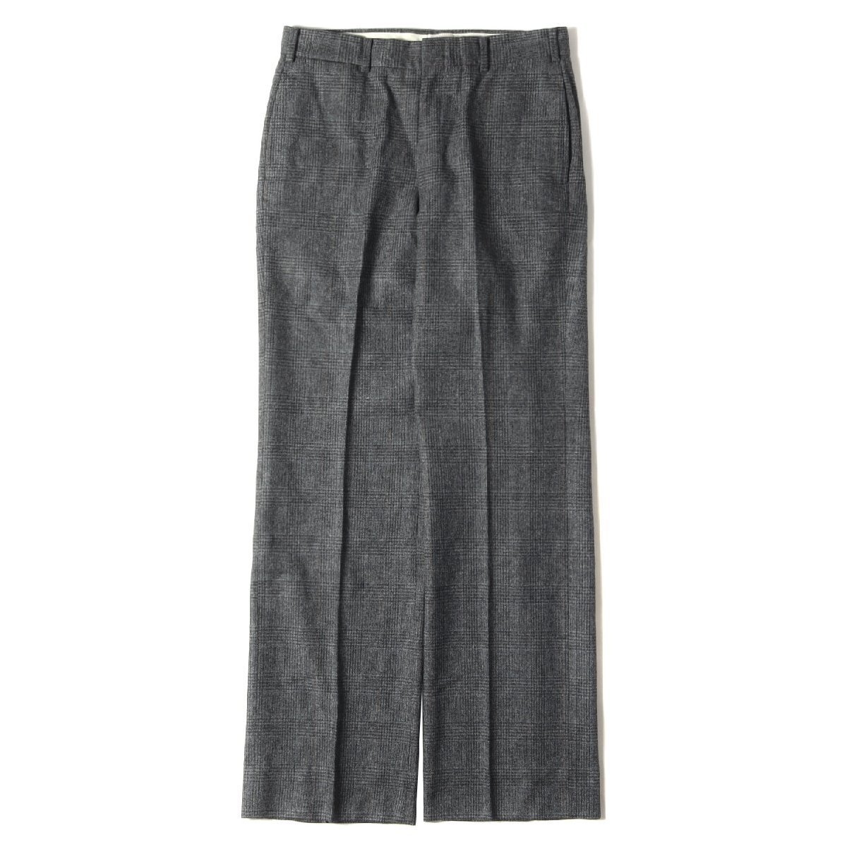 NEWYORKER ニューヨーカー パンツ サイズ:W82 90s グレンチェック テーパード スラックスパンツ kirkburn グレー 日本製 ブランド
