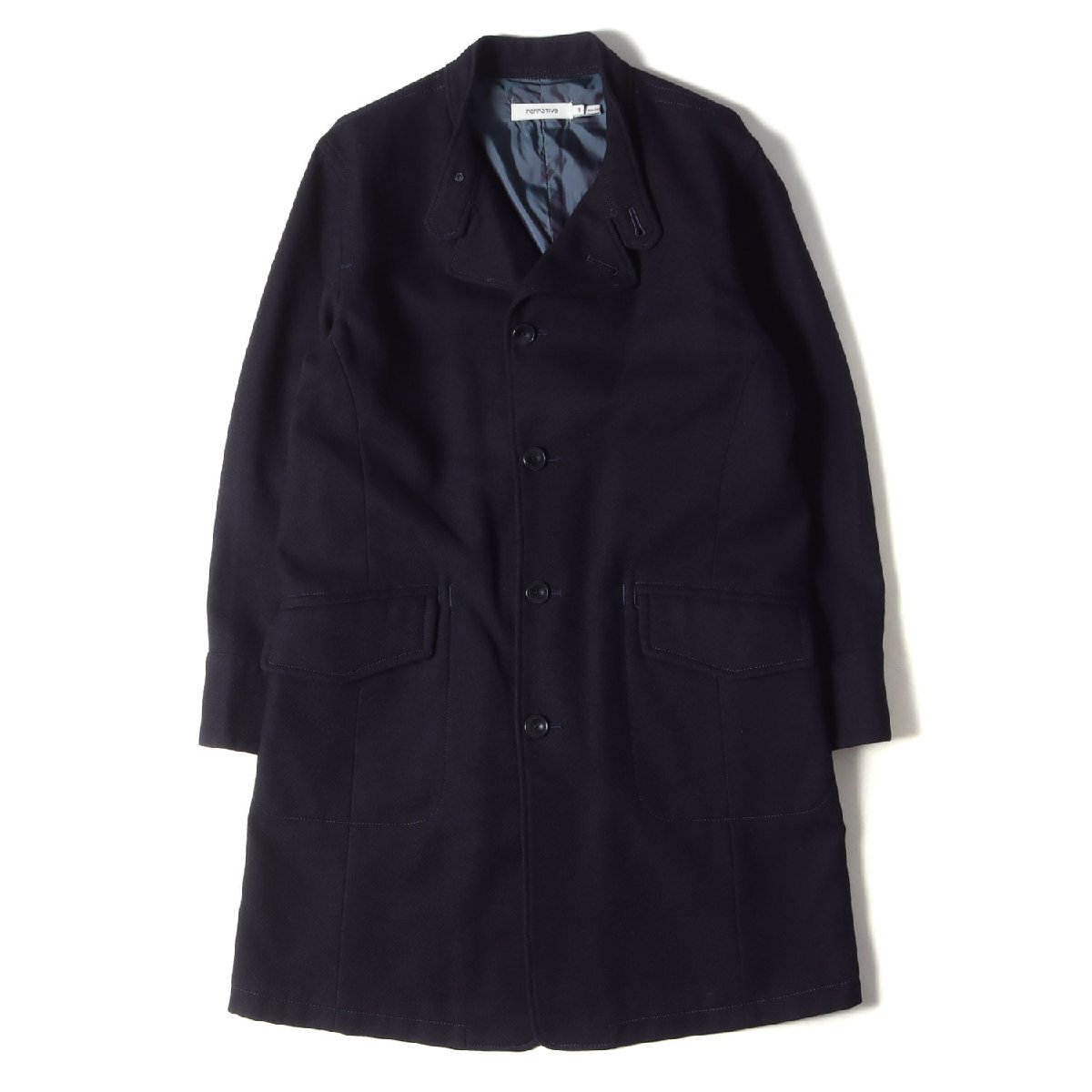 NONNATIVE Nonnative coat size :1 wool nylon la tubifex ru ton Porter coat PORTER COAT W/N MELTON NN-JU2209 navy 