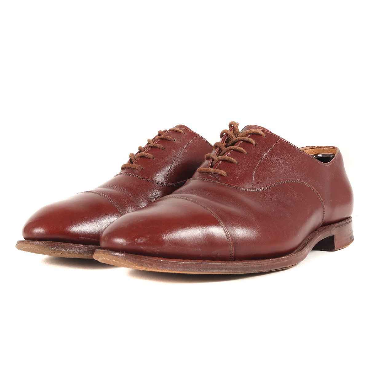 Trickers トリッカーズ サイズ:6 1/2 (25.0cm相当) ストレートチップ レザー ドレス シューズ ブラウン イギリス製 ヴィンテージ_画像2