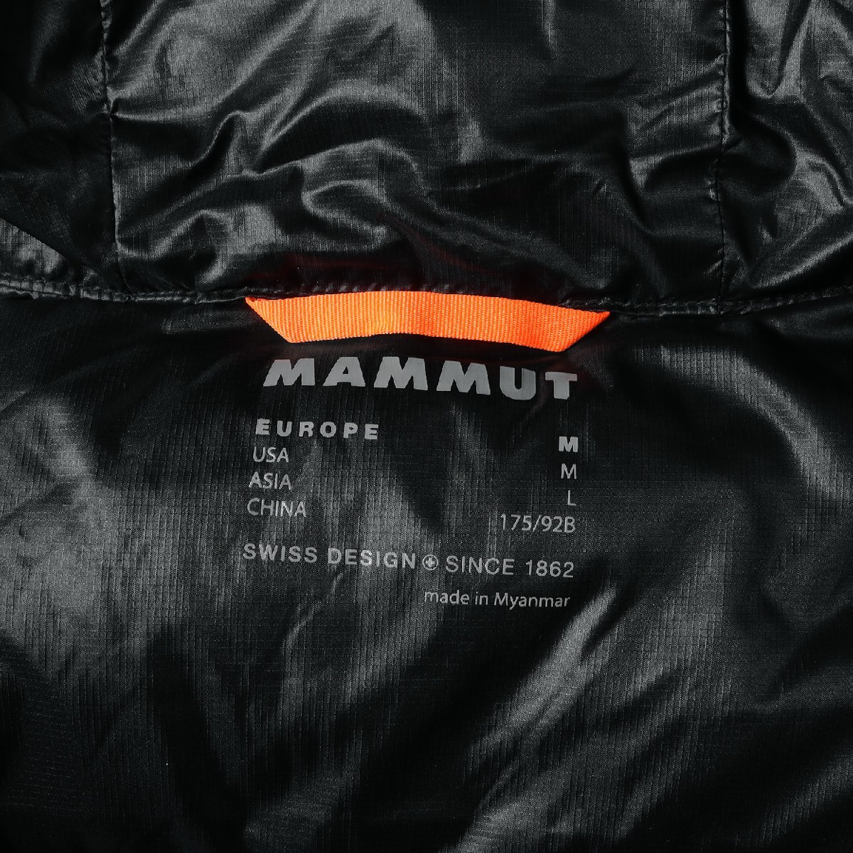 美品 MAMMUT マムート ジャケット エクセロン ストレッチナイロン ダウン フーデッド ジャケット Xeron IN Hooded Jacket ブラック ASIA L_画像3