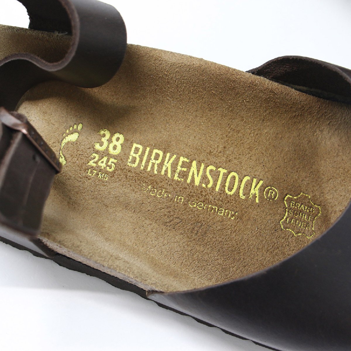 BIRKENSTOCK ビルケンシュトック サイズ:24.5cm MESSINA メッシーナ サンダル アンクルストラップ プルアップレザー ダークブラウン_画像8