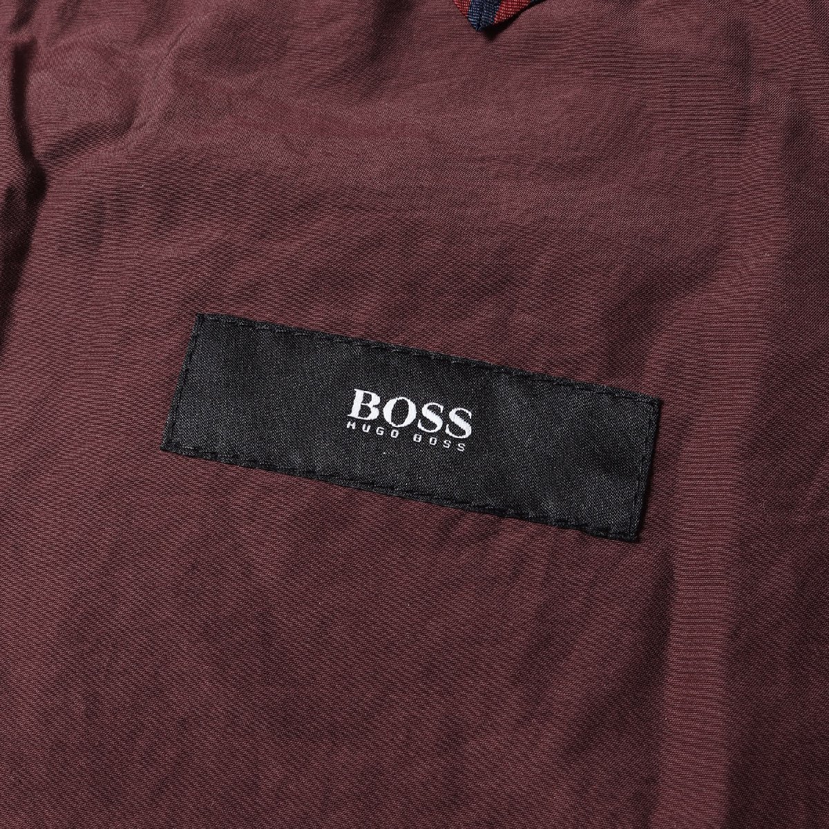 美品 HUGO BOSS ヒューゴボス ジャケット サイズ:54 ストレッチツイル 2つボタン テーラードジャケット ネイビー 紺 アウター ブレザーの画像3