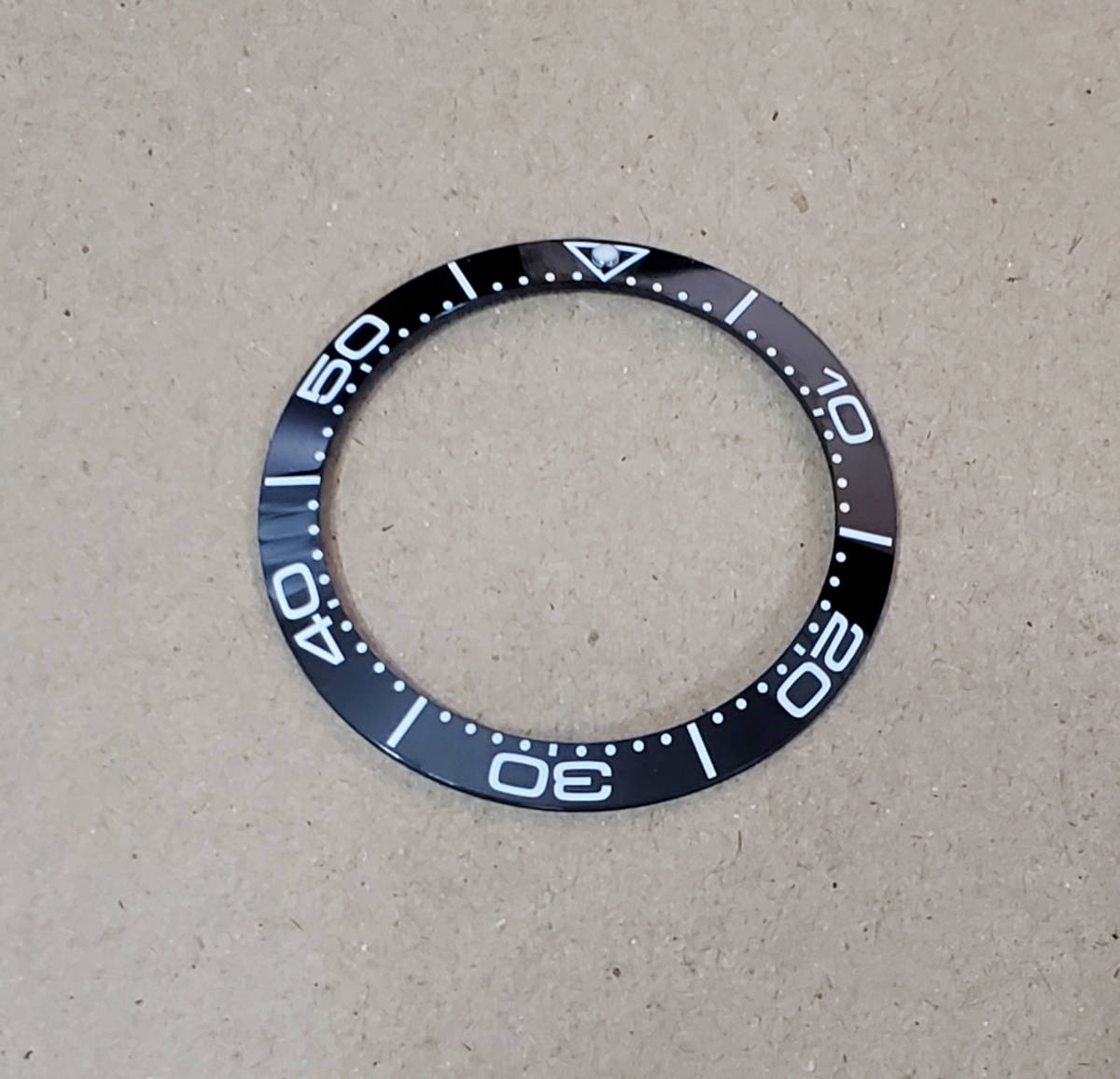 社外部品 腕時計 修理交換用 ブラック セラミック 黒 ベゼルインサート OMEGA オメガ シーマスター300 ベゼル 社外品の画像1