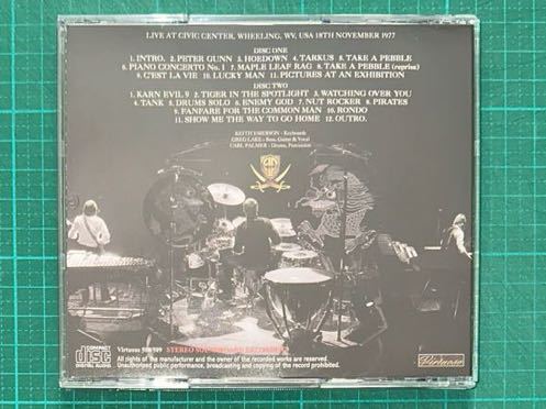 Emerson Lake & Palmer Wheeling 1977 Soundboard Definitive Master _画像2
