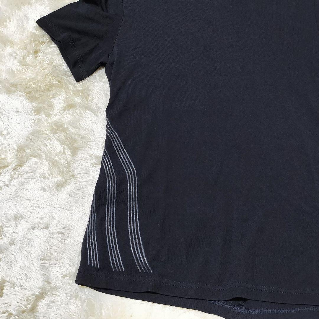 versace ヴェルサーチ レディース 半袖 tシャツ S M 黒 シルバー ラメライン ロゴ シンプル 春 メンズ デニム スカート シャツ と合わせて_画像4