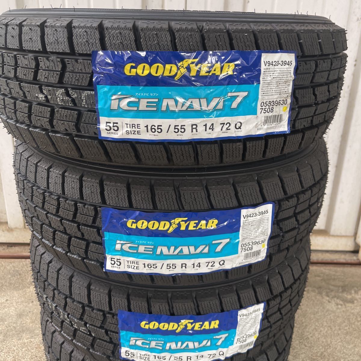 【2023年製】新品スタッドレス　グッドイヤー アイスナビ7 4本セット【165/55R14 72Q】GOOD YEAR ICE NAVI 7ワゴンRラパンパレットライフ_画像2