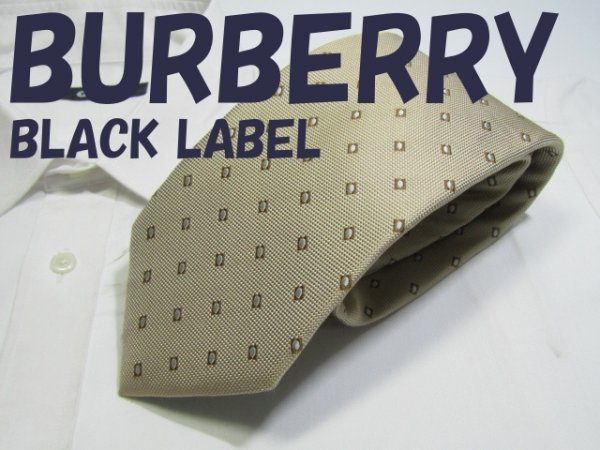 【バーバリー】NA 600 バーバリー ブラックレーベル BURBERRY BLACK LABEL ベージュ系 小紋刺繍 ジャガード_画像1