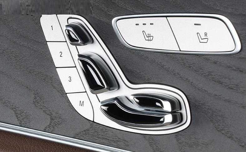 ベンツ サイド シート 調整 ボタン デコレーション デカール カバー W213 AMG モール 黒　ブラック_画像2