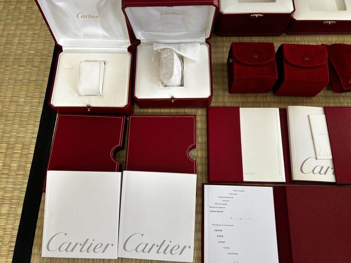 カルティエ Cartier 空箱 BOX 時計ケース　箱　ボックス　腕時計　修理袋　付属品　冊子　12点セット_画像6