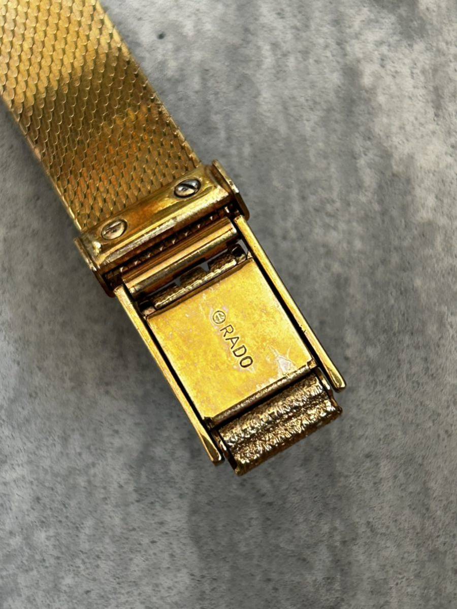 RADO ラドー ゴールド 手巻き グラデーション文字盤　ビンテージ アンティーク レディース腕時計 稼働中　箱 ギャラ 1979年 純正ブレス_画像6