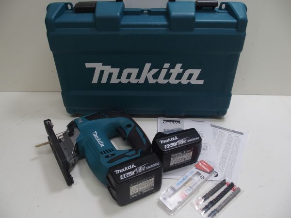 ＊美品 makita マキタ 充電式ジグソー JV182D 18V バッテリー2個付き BL1860B 動作品