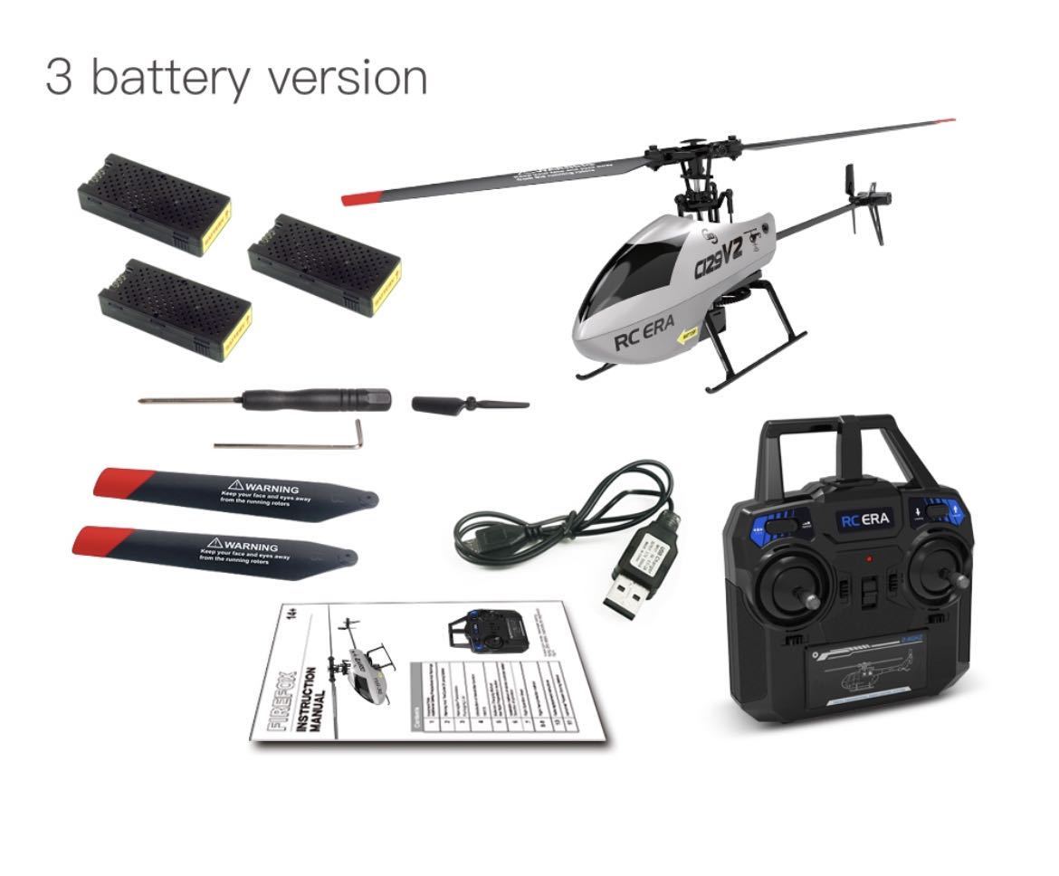 バッテリー3本 C129V2 シングルローター 電動ラジコン RC ヘリコプター RTF 4CH 100g 規制外 送信機モード1/2切替 3D飛行 ジャイロ 初心者_画像10