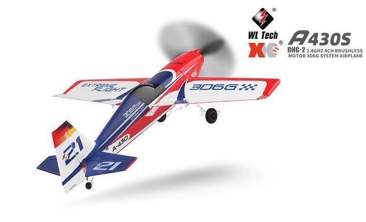 ★新品未使用 モード2 XK A430S DHC-2 EDGE ラジコン飛行機 4CH 100g以下規制外 ブラシレスモーター FUTABA追加OK RC 3Dエアープレーン_画像7