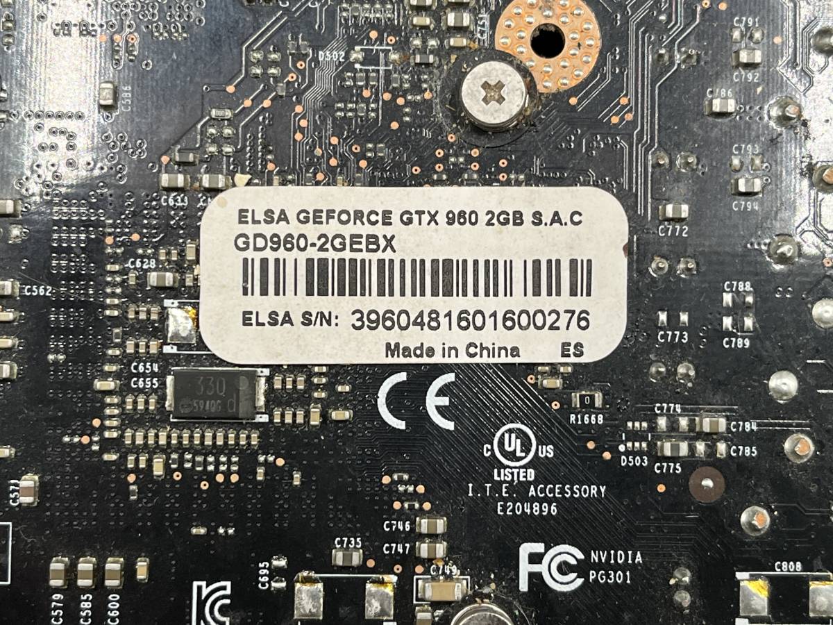 ELSA GEFORCE GTX 960 ビデオカード GTX960 2GB 現状品 GD960-2GEBX_画像7