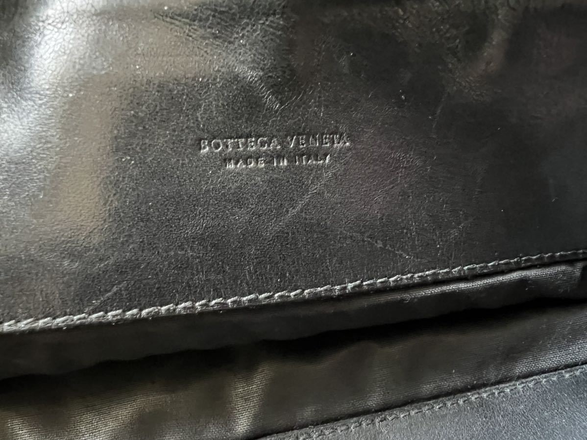 BOTTEGA VENETA ボッテガヴェネタ イントレチャート クラッチバッグ セカンドバッグ レザー ブラック 本物　1円スタート　売り切り　カバ_画像5