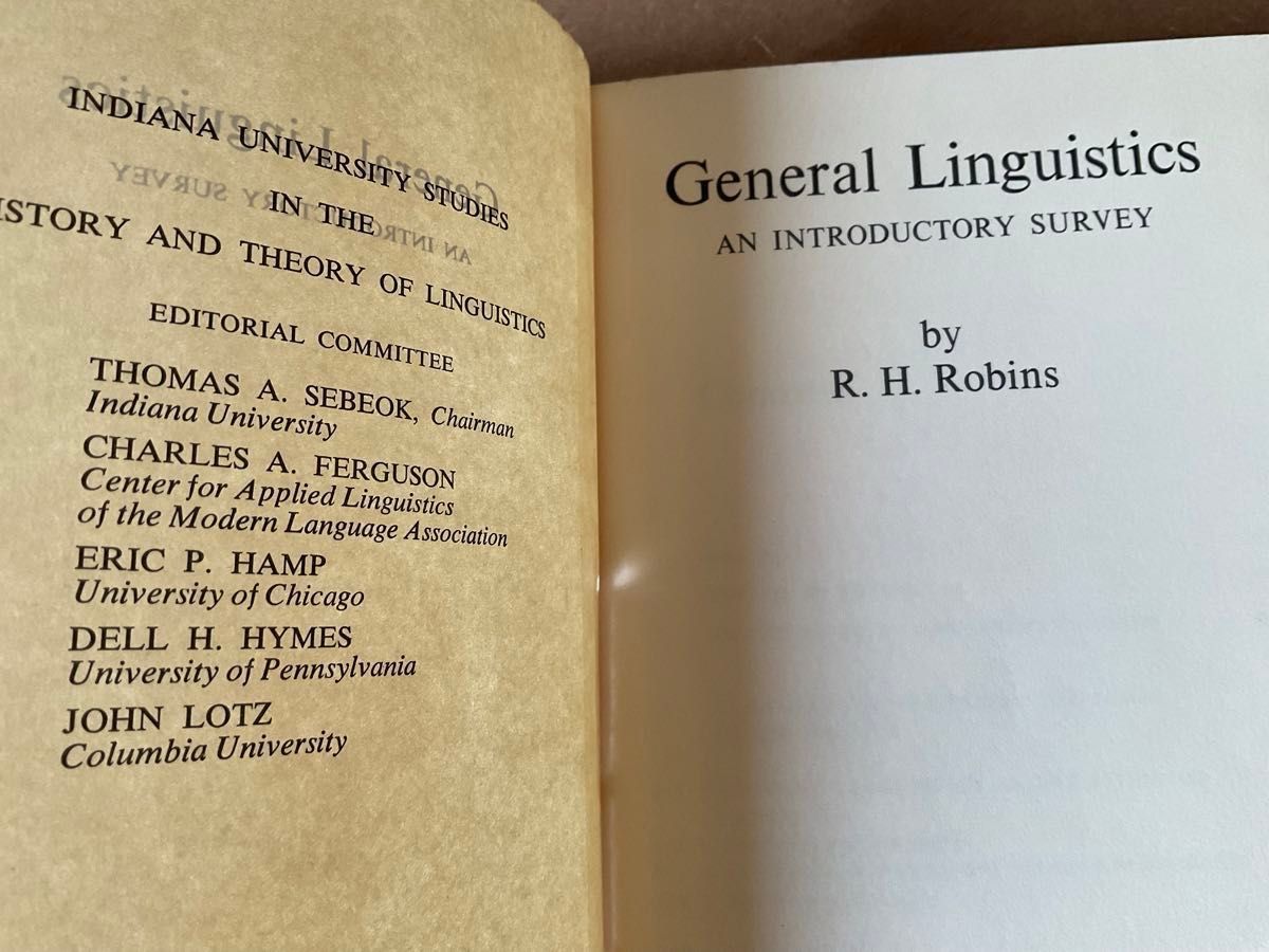 GENERAL LINGUISTICS An Introductory Survey, by ROBINS ハードカバー　言語学