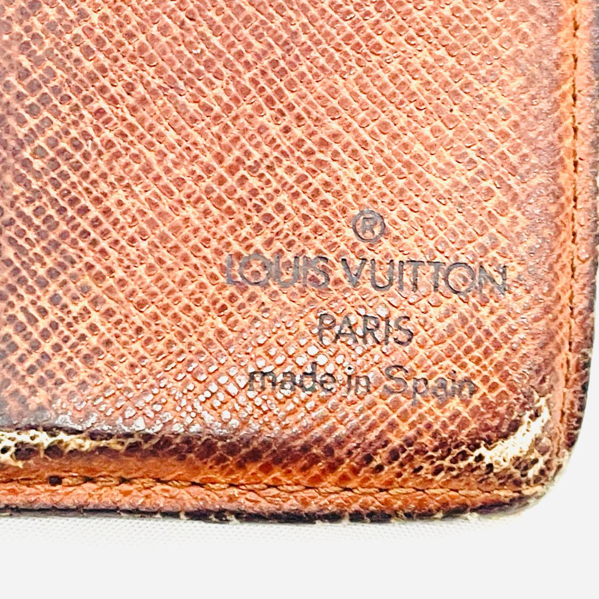 1円～★Louis Vuittonルイヴィトン　モノグラム　二つ折り財布　ポルトフォイユ　Y242-14_画像7