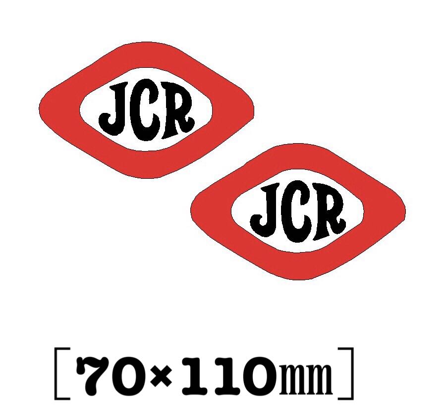 送料無料♪ JCR ジャムクラッカー レコード ステッカー 2枚組 赤黒 US アメ車 旧車 トラック 世田谷ベース ハーレー カブ USDM JDM_画像1