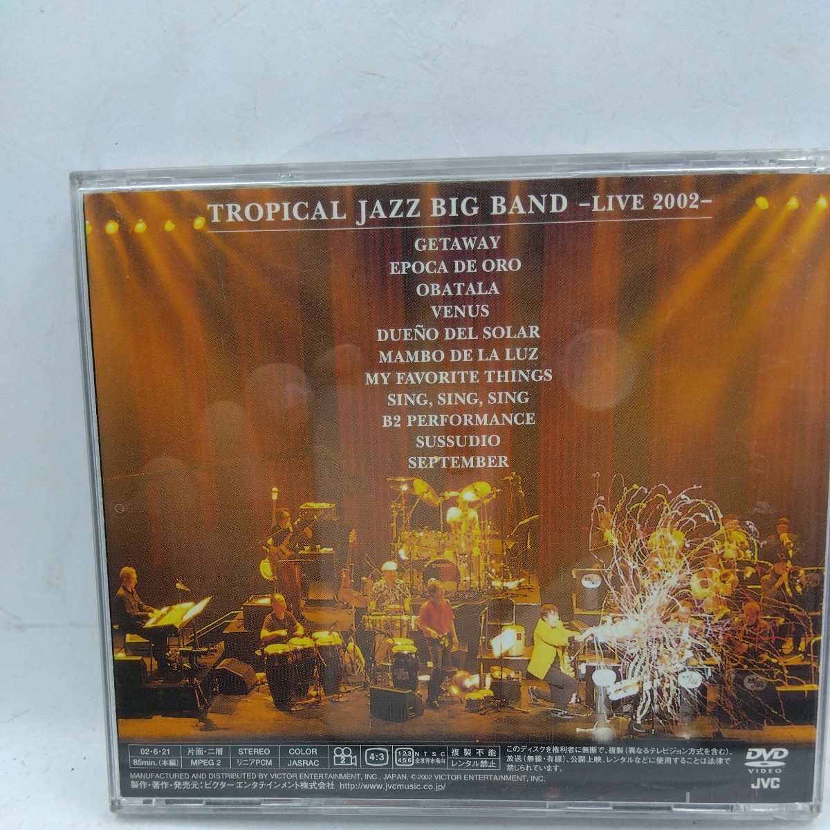 DVD TROPICAL JAZZ BIG BAND LIVE 2002　熱帯JAZZ楽団 _画像2