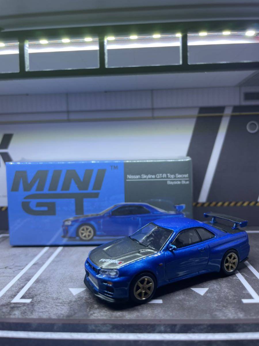 新品未開封品　MINI GT NISSAN SKYLINE GT-R R34 top secret mini gt 日産　スカイライン　GT-R R34 トップシークレット/トミカプレミアム_画像1