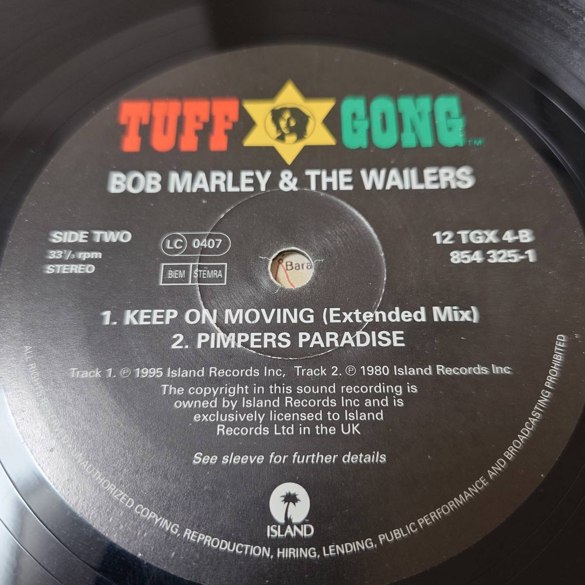 Bob Marley & The Wailers - Keep On Moving (Remix) / Pimpers Paradise // Tuff Gong 12inch / Roots / Sly & Robbie_画像4