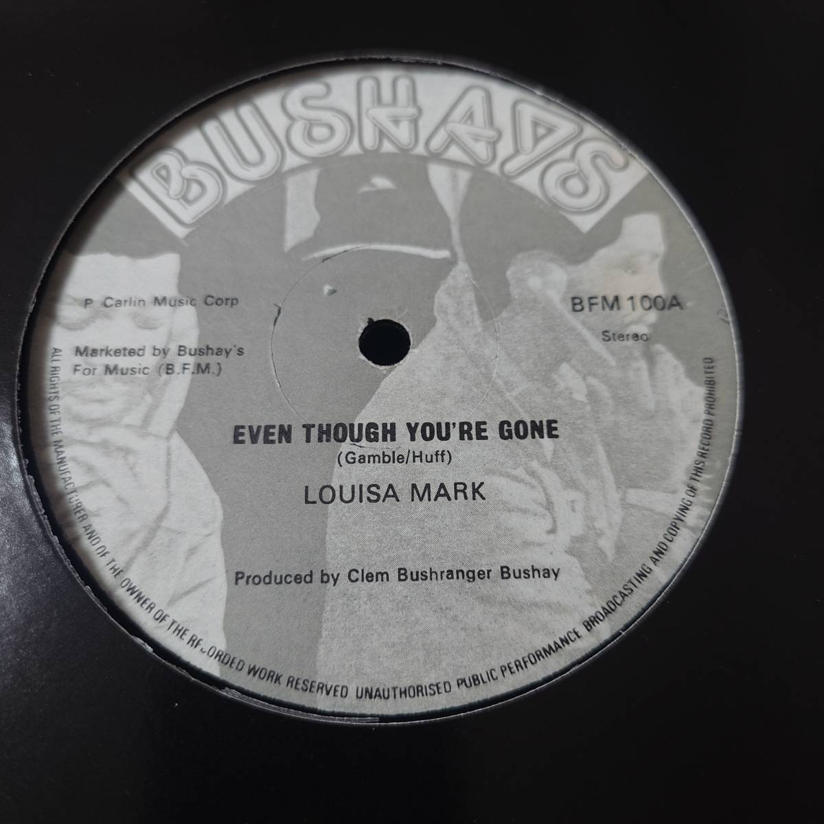Louisa Mark - Even Though You're Gone / Gone Out // Bushays 12inch / Lovers / Marks_画像1