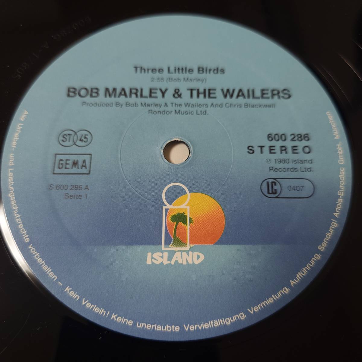 Bob Marley & The Wailers - Three Little Birds / Every Need Got An Ego To Feed // Island Records 12inch / Roots_画像3