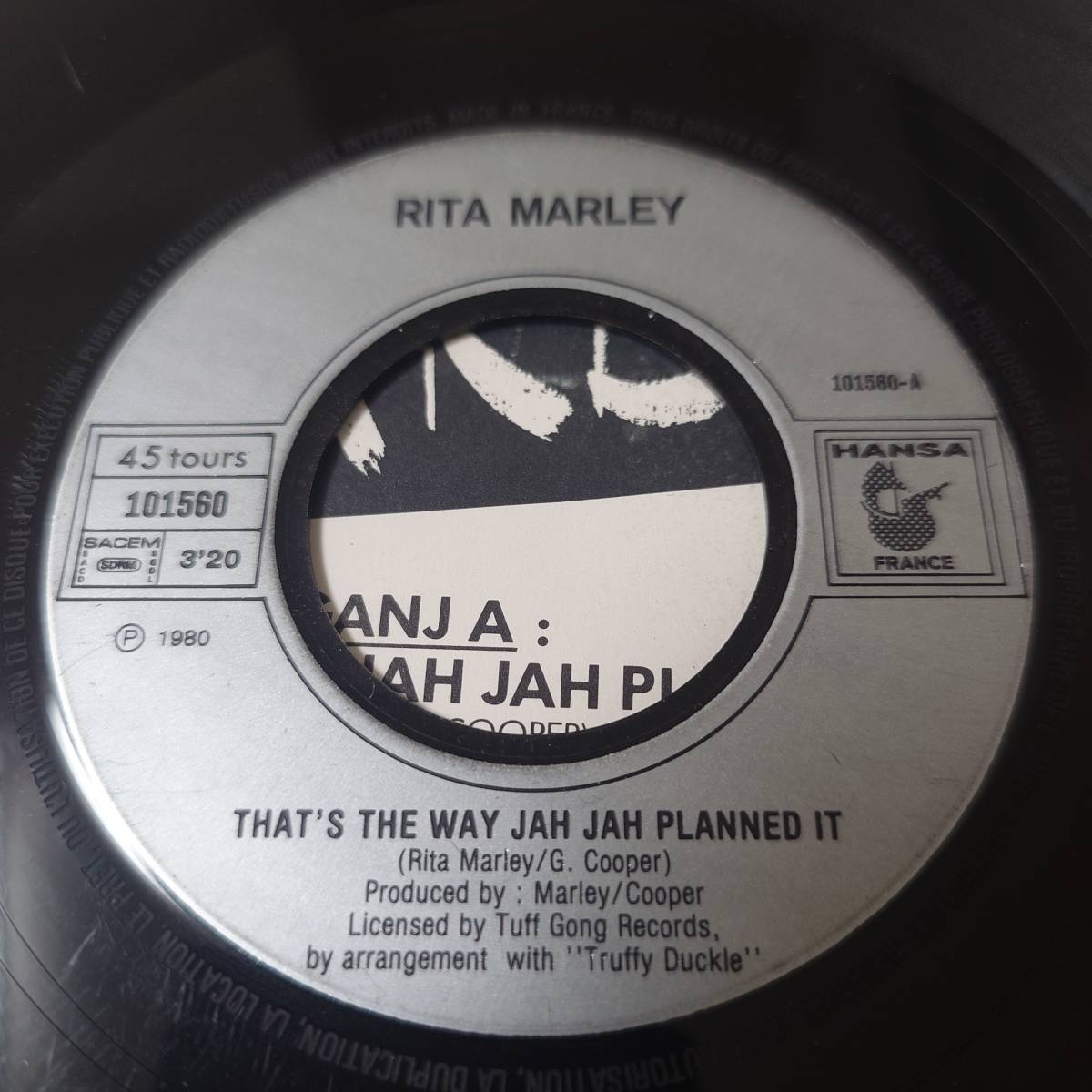 Rita Marley - That's The Way Jah Jah Planned It / Jah Plan // Hansa 7inch / Roots / Bob Marley_画像3