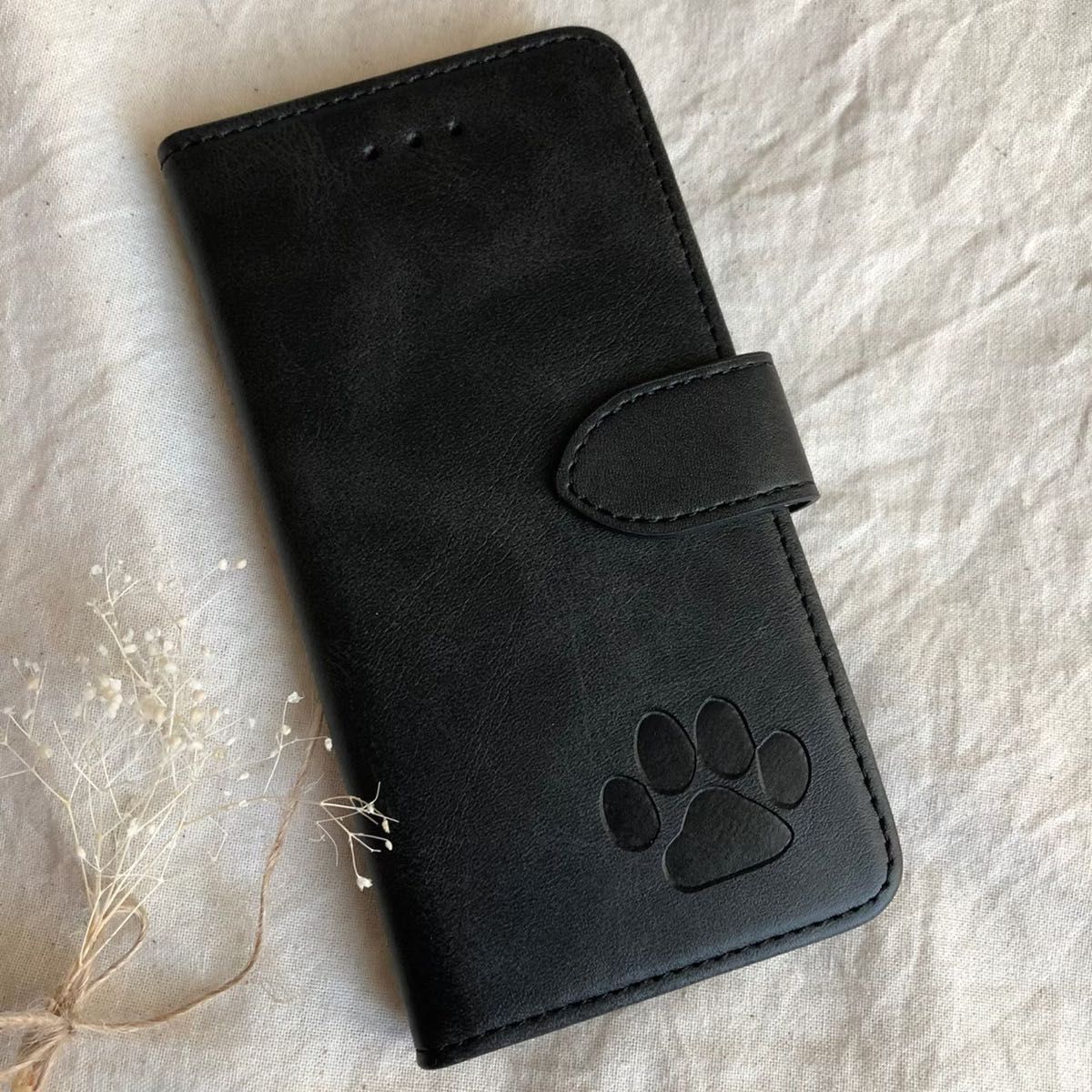 iPhoneケース　スマホケース　手帳型　プレゼント　カップル　ペア　ペット　レザー　猫　犬　収納　高級　かわいい　新品　未使用