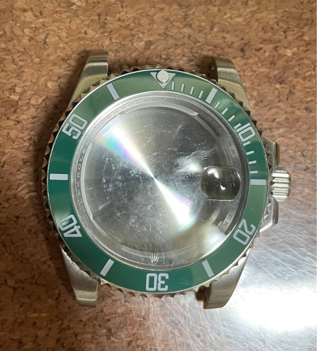 サブマリーナタイプ ケース グリーンセラミックベゼル 40mm MOD サブマリーナタイプ ケース グリーンセラミックベゼル 40mm MOD